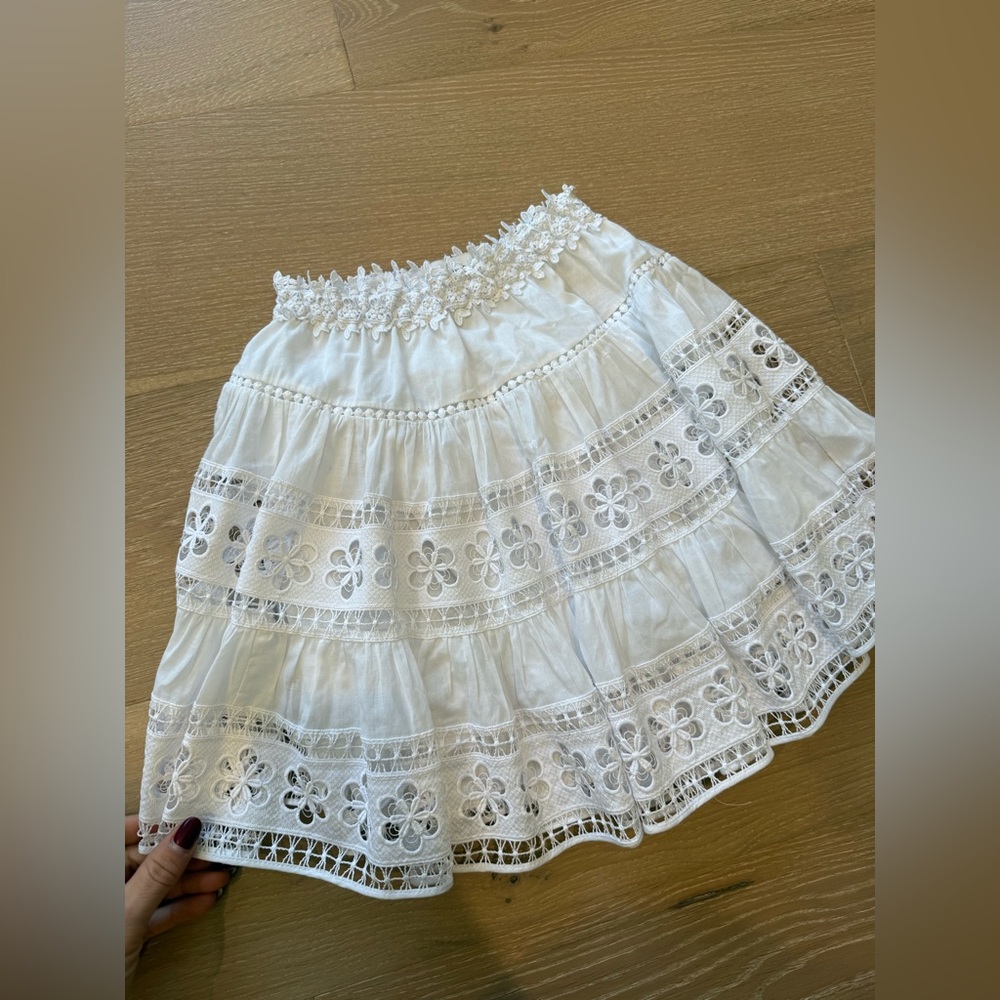 Charo White Lace Women's Skirt size xs